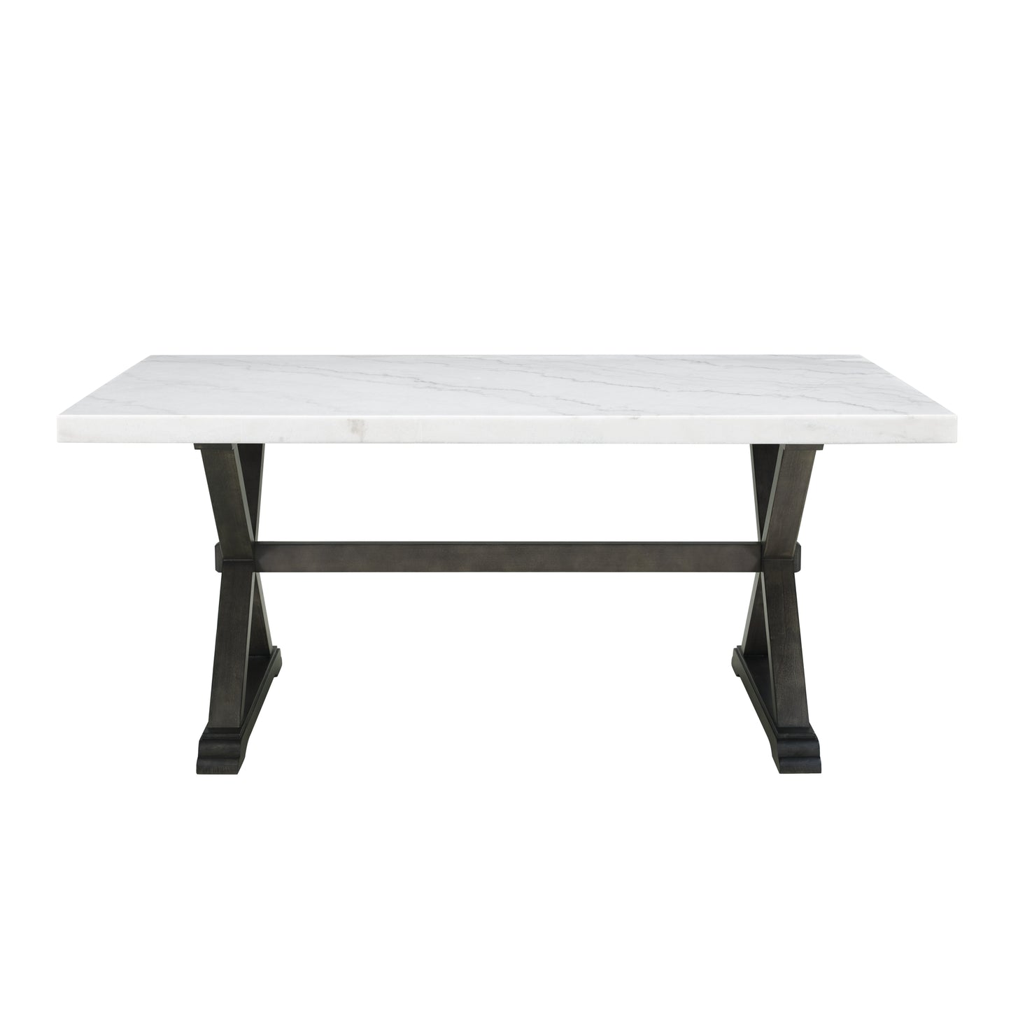 Lexi Dining Table in Espresso Base / White Marble Top