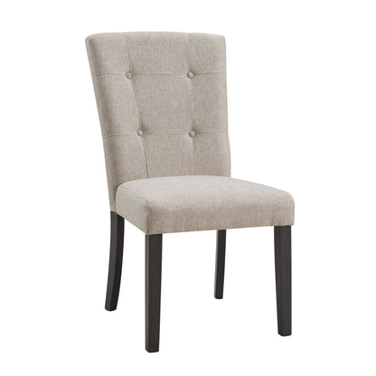 Lexi Tufted Fabric Side Chair in Beige (2 Per Pack)
