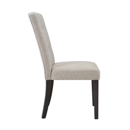 Lexi Tufted Fabric Side Chair in Beige (2 Per Pack)