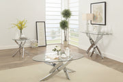 Laila Glass Top Sofa Table