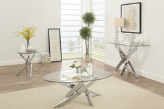 Laila Glass Top Sofa Table