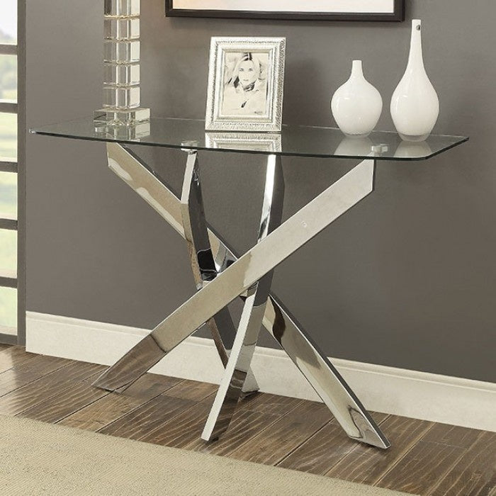 Laila Glass Top Sofa Table