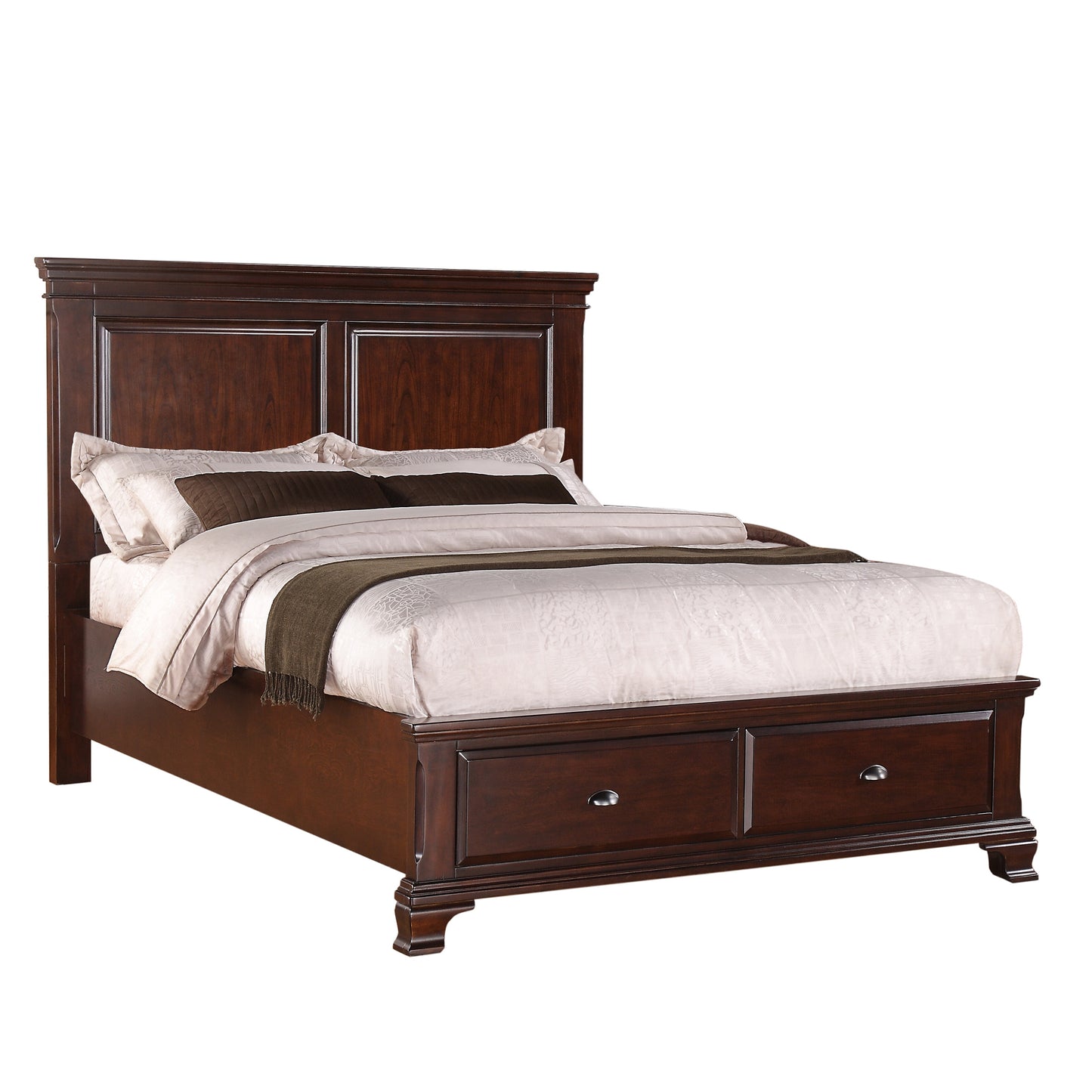 Canton Cherry Queen Storage 3PC Bedroom Set