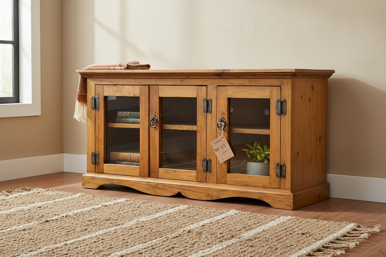 Zespi Wooden Rustic Cabinet
