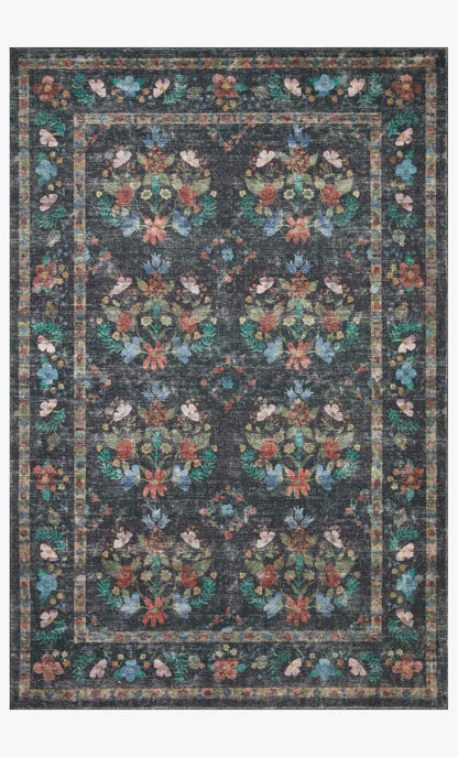 Rifle Paper Co. x Loloi Courtyard COU-04 Charcoal