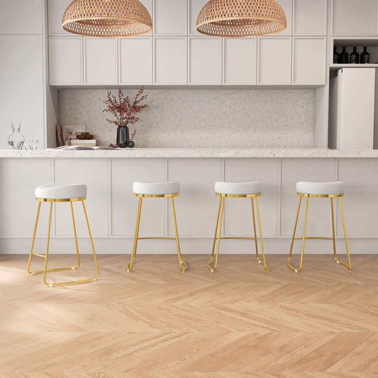 Taburete tapizado de lujo Jane de 26"