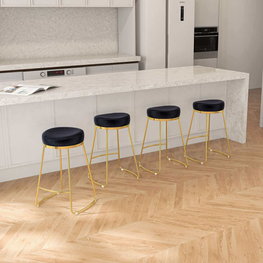 Taburete tapizado de lujo Jane de 26"