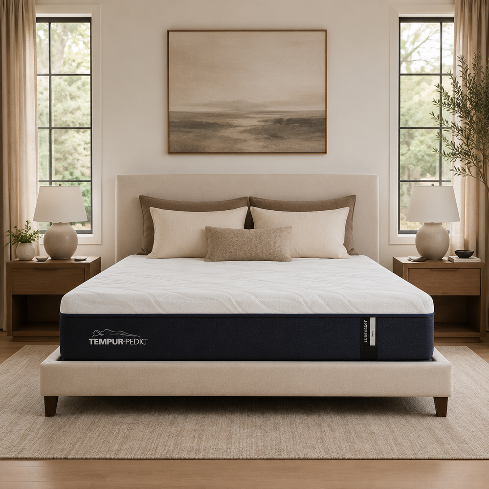 Mattress in a furnished bedroom