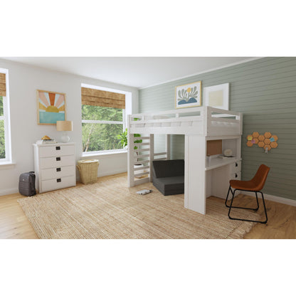 Lofty Convertible Soft Seating 2PC Set in Coastal Graphite