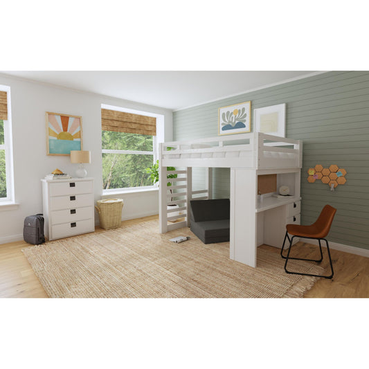 Lofty Convertible Soft Seating 2PC Set in Coastal Graphite