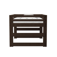 Cali Kids Complete Full Junior Loft Bed in Brown