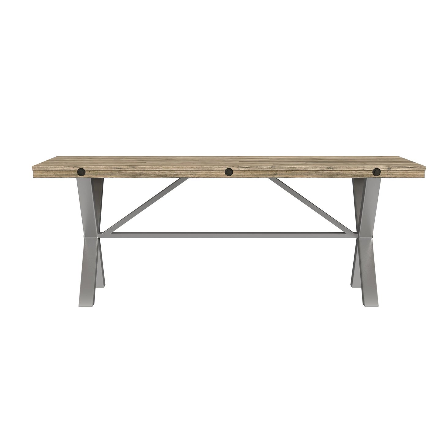 (D680-31) Callista- Rectangular Table- Beach/Natural Metal