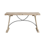 (D680-33) Callista- Folding Top Dining Table- Beach/Natural Metal