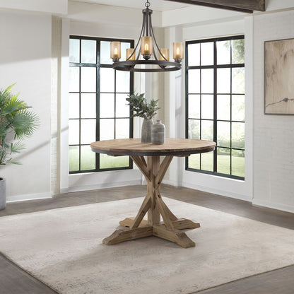 (D680-30) Callista- Round Dining Table- Beach/Natural