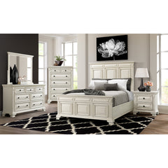 Calloway Queen Panel Bed in Antique White