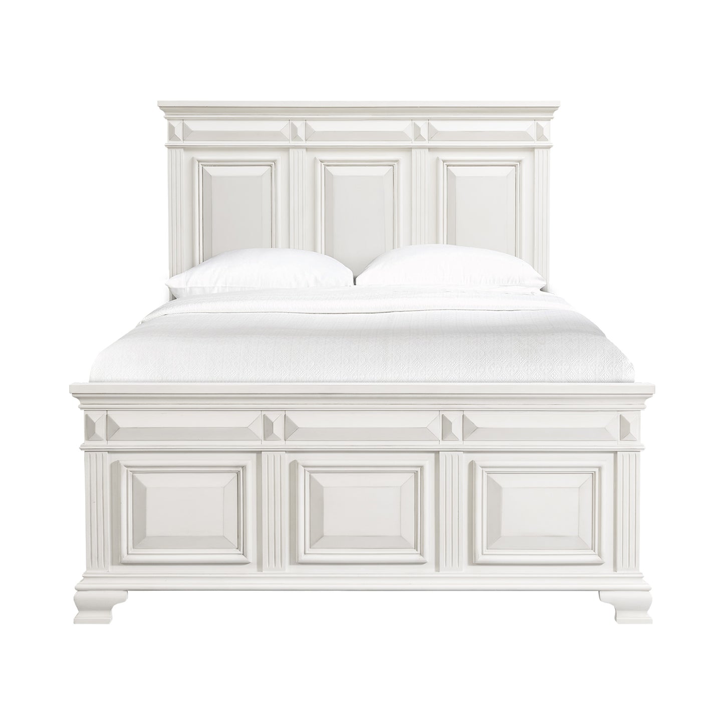 Calloway Queen Panel Bed in Antique White