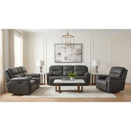 Camaro Motion Loveseat with Console in Nugget Grey