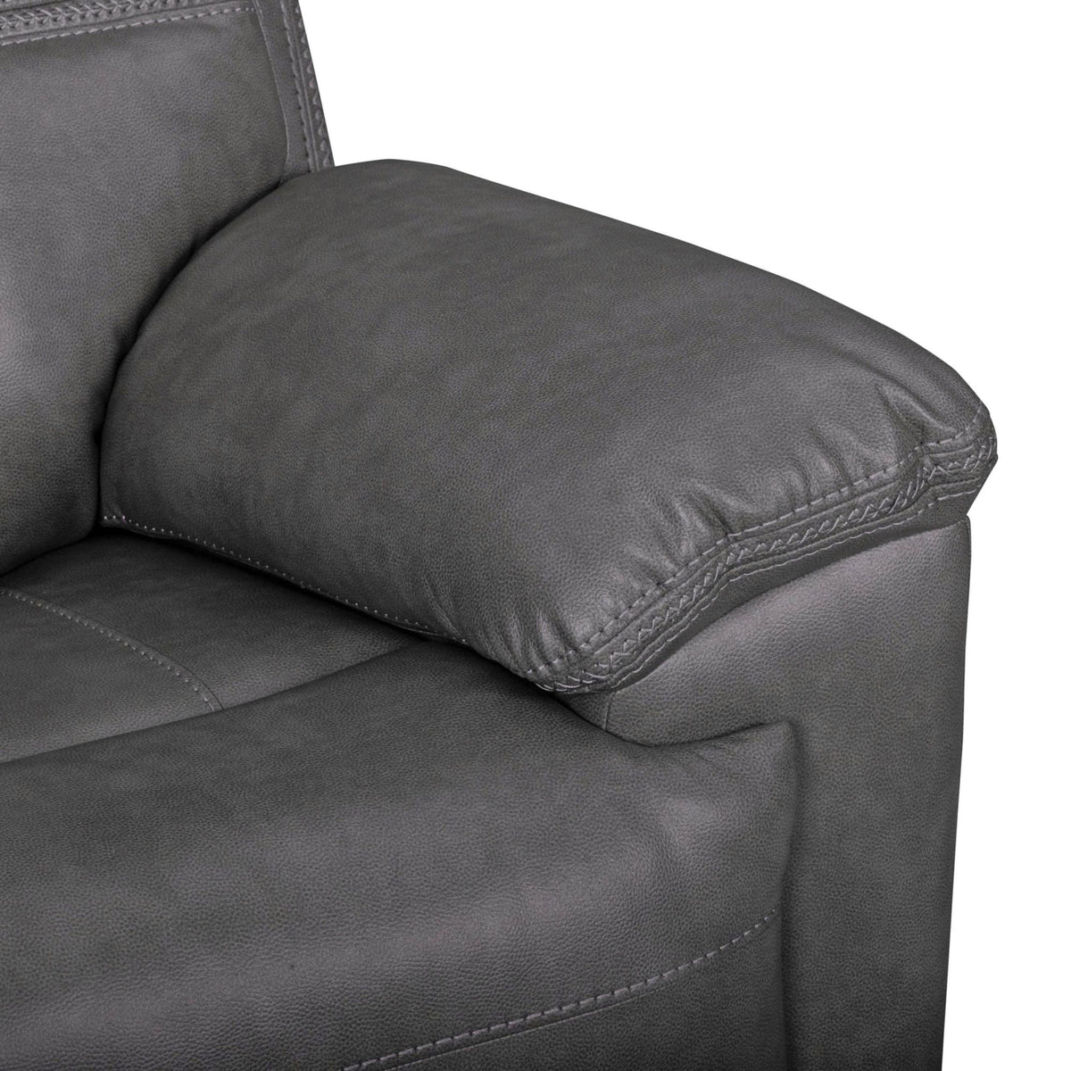 Camaro Motion Loveseat with Console in Nugget Grey