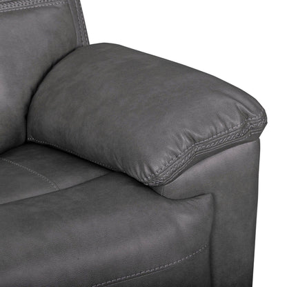Camaro Motion Loveseat with Console in Nugget Grey