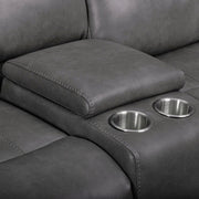 Camaro Motion Loveseat with Console in Nugget Grey
