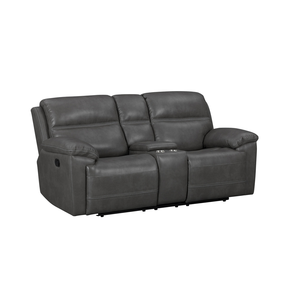 Camaro Motion Loveseat with Console in Nugget Grey