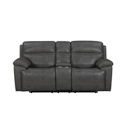 Camaro Motion Loveseat with Console in Nugget Grey