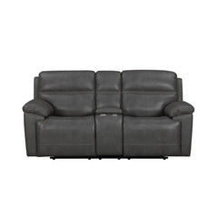 Camaro Motion Loveseat with Console in Nugget Grey
