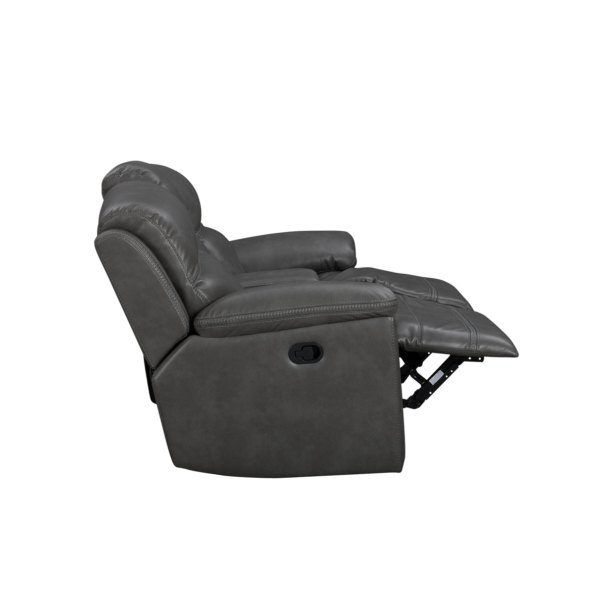 Camaro Motion Loveseat with Console in Nugget Grey