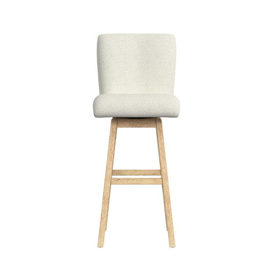 Cambrie UPH Swivel Bar Stool with Beige Boucle in Natural (2 Per Carton)