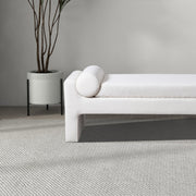 Banco Camden en bouclé blanco