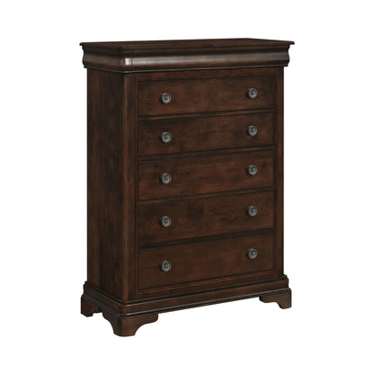 Cameron Cherry King Sleigh 4PC Bedroom Set with 2 Nightstands & Chest