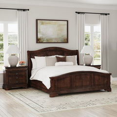 Cameron Cherry King 3PC Bedroom Set with 2 Nightstands