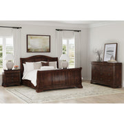 Cameron Cherry King Sleigh 4PC Bedroom Set with 2 Nightstands & Dresser