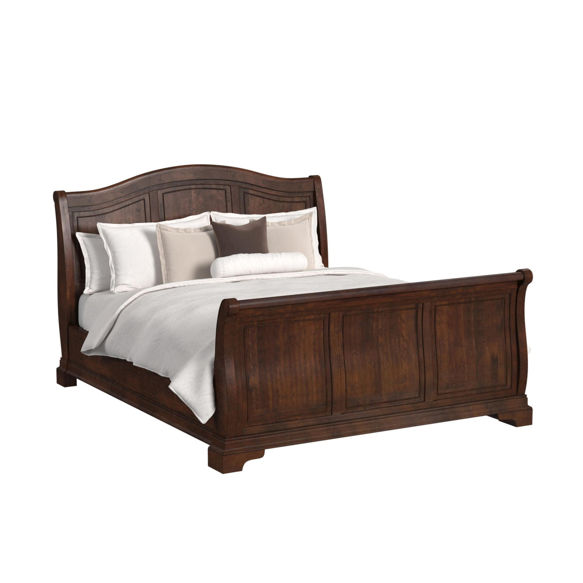 Cameron Cherry Queen Sleigh 6Pc Bedroom Set