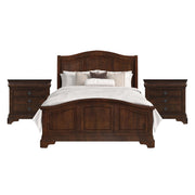 Cameron Cherry Queen 3PC Bedroom Set with 2 Nightstands