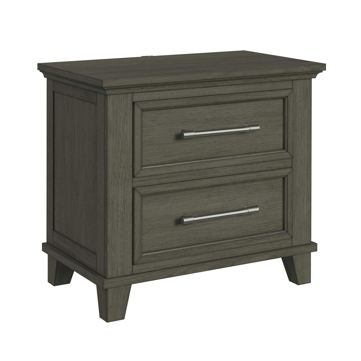 Canterbury Queen 5PC Bedroom Set with 2 Nightstands, Dresser & Chest in Grey