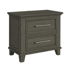 Canterbury Queen 5PC Bedroom Set with 2 Nightstands, Dresser & Chest in Grey