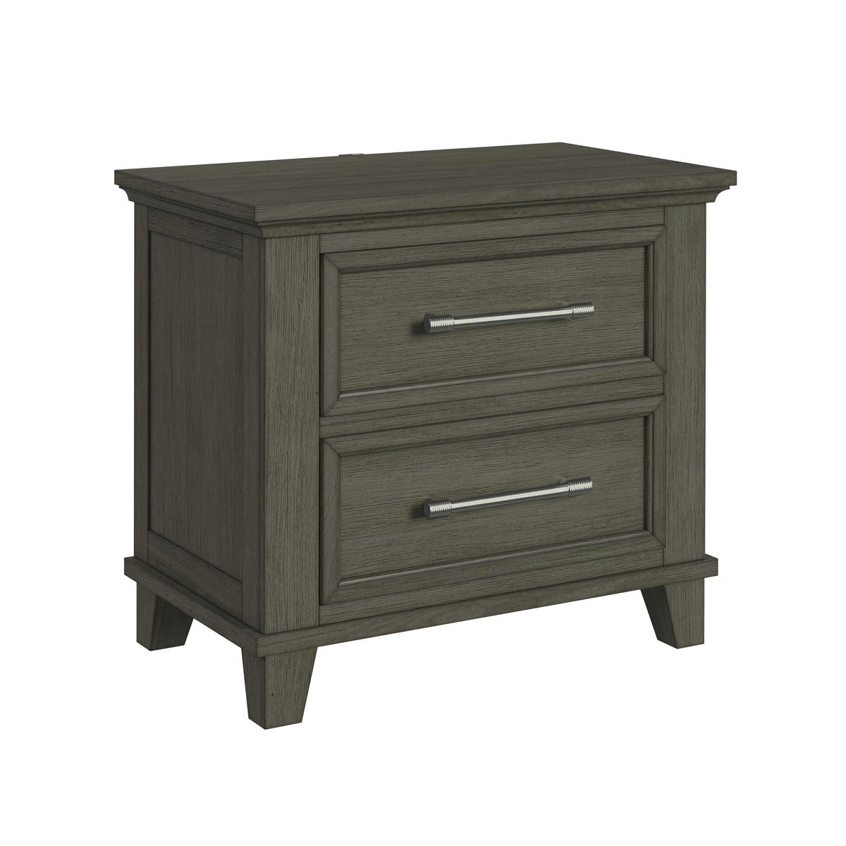 Canterbury 2-Drawer Nightstand With Usb In Grey