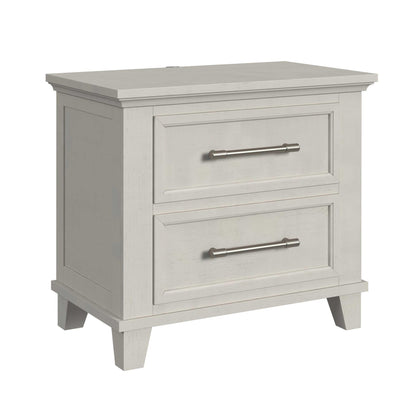 Canterbury Queen Storage 5PC Bedroom Set with 2 Nightstands, Dresser & Chest in Ivory
