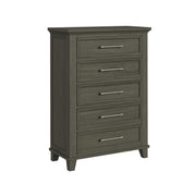 Canterbury Queen Panel 5PC Bedroom Set in Grey