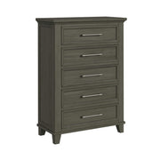Canterbury Queen Storage 4PC Bedroom Set with 2 Nightstands & Chest in Grey
