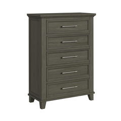 Canterbury Queen Storage 4PC Bedroom Set with 2 Nightstands & Chest in Grey
