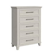 Canterbury Queen 5PC Bedroom Set with 2 Nightstands, Dresser & Chest in Ivory