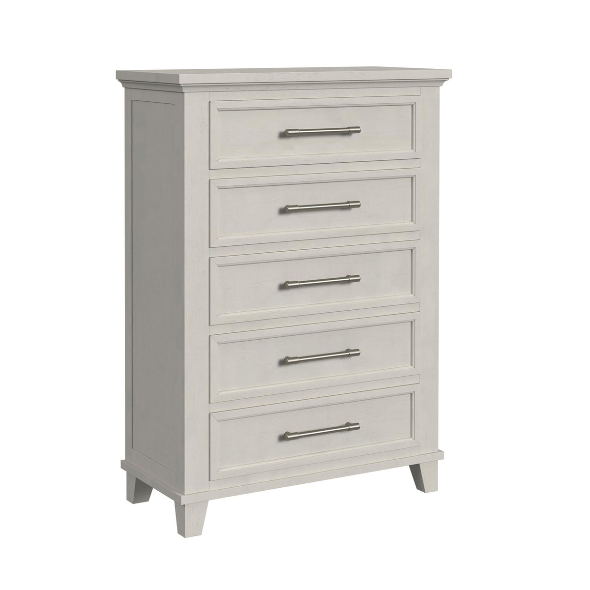 Canterbury Queen 5PC Bedroom Set with 2 Nightstands, Dresser & Chest in Ivory