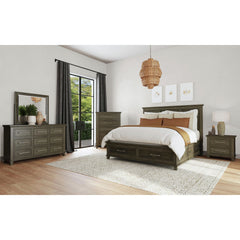 Canterbury 2-Drawer Nightstand with USB in Grey