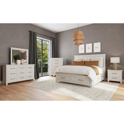Canterbury Queen Storage 3PC Bedroom Set in Ivory