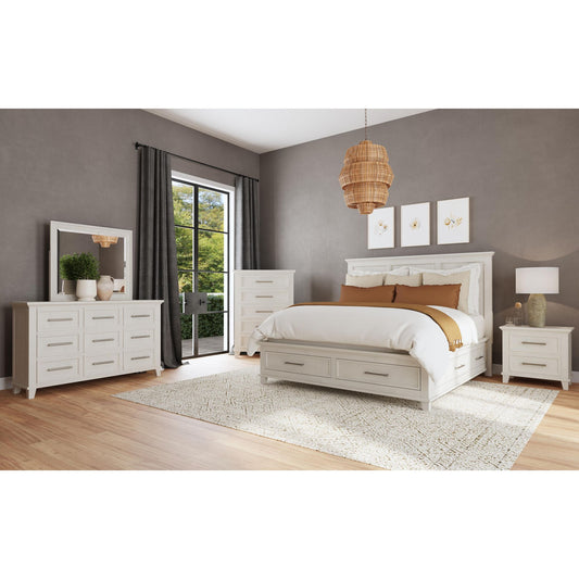 Canterbury Queen Storage 3PC Bedroom Set in Ivory