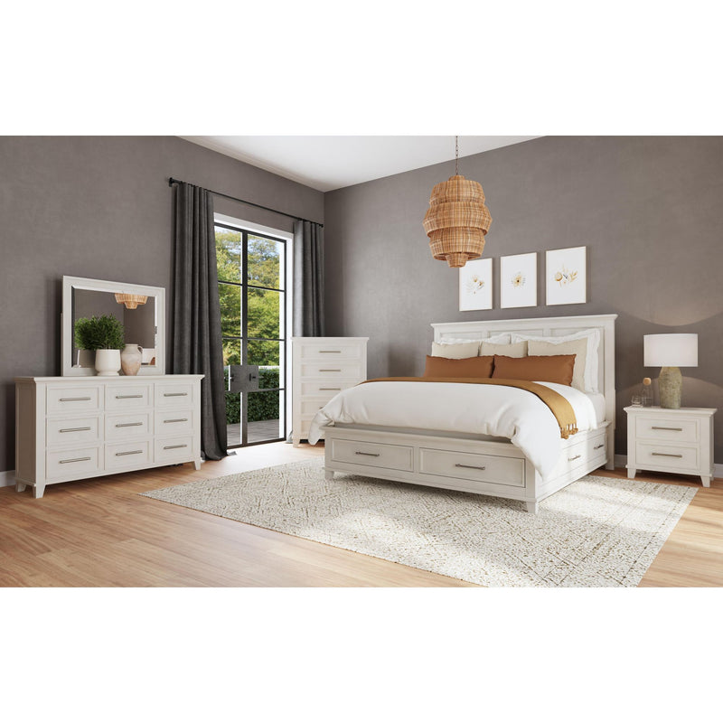 Canterbury Queen Storage 5PC Bedroom Set in Ivory