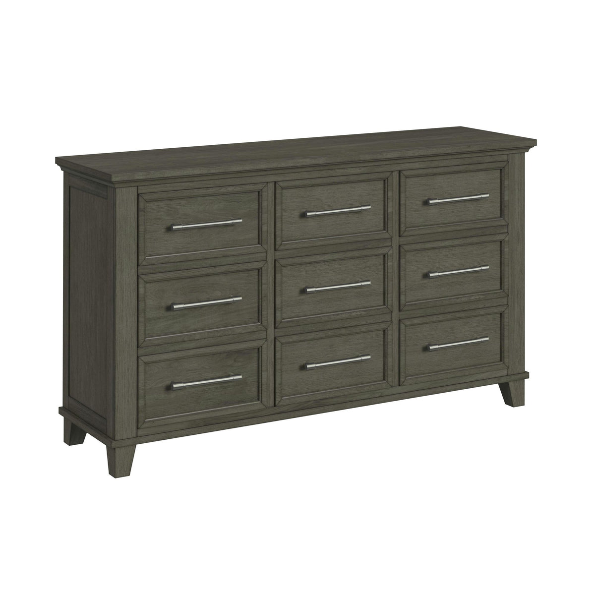 Canterbury 9-Drawer Dresser In Grey