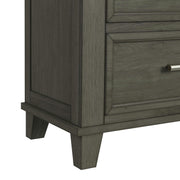 Canterbury Queen Storage 4PC Bedroom Set with 2 Nightstands & Chest in Grey
